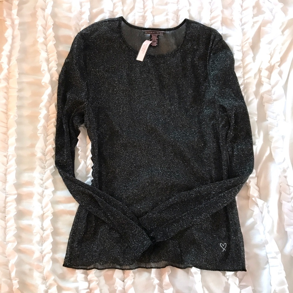 Victoria’s Secret Glitter Mesh Top XS S